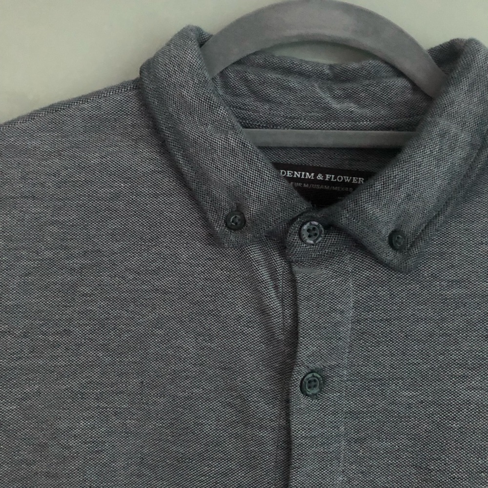 Men’s Slim Fit Gray Button Down Shirt